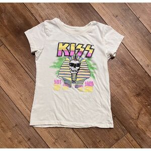 KISS Tour Graphic T-Shirt Rock Band Unisex Kids Sz 7/8